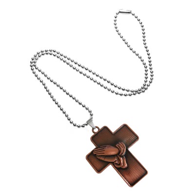 Jesus Christ Cross Copper Metal Pendant